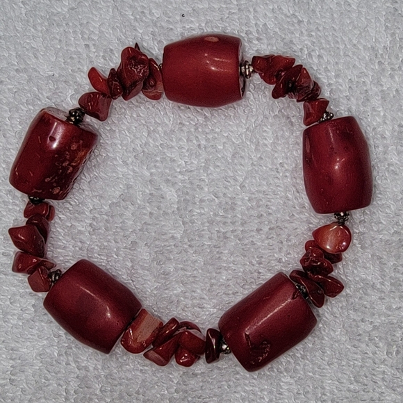 RED CORAL beautiful bracelet - Picture 2 of 5
